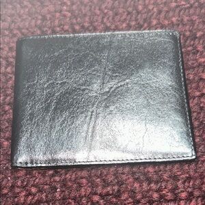 Black Leather Wallet Card Holder